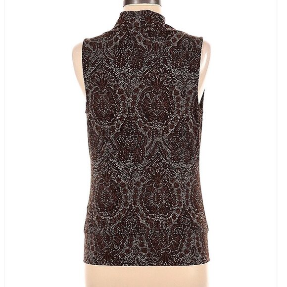 Michael Michael Kors Brown & Tan Sleeveless Top Size M - Picture 2 of 4